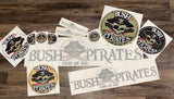 Bush Pirates Sticker - Black Round 120mm