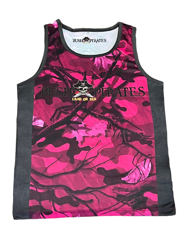 Fishing Singlet LADIES - Pink Camo