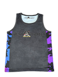 Fishing Singlet LADIES - Charcoal with Purple