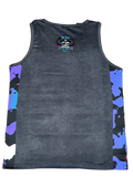 Fishing Singlet LADIES - Charcoal with Purple