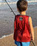 Fishing Singlet KIDS - Maroon