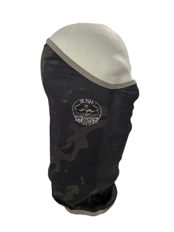 Fitted Face Mask - Black Camo